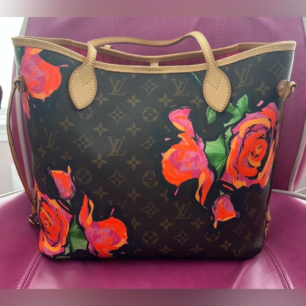 Louis Vuitton x Stephen Sprouse Monogram Roses Neverfull w/ insert - Picture 3 of 16